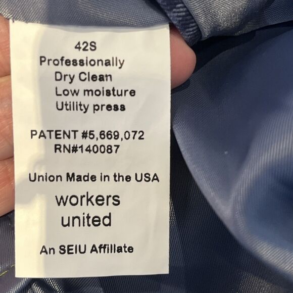 Hart Schaffner Marx Sport Coat Men's 42S Gingham Plaid Two Button Double Vented - Picture 7 of 9